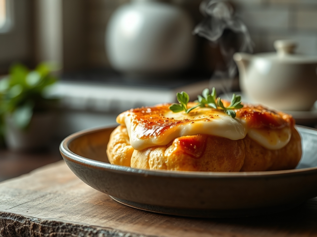 Brioche relleno de crema
