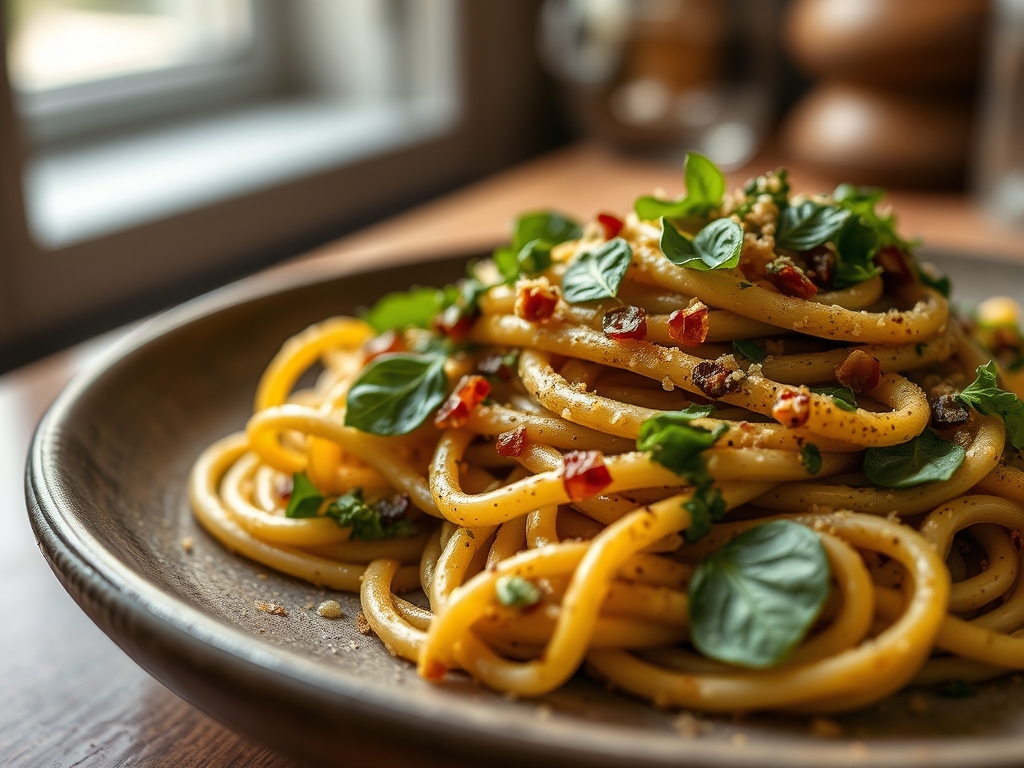 Pasta al pesto genovés