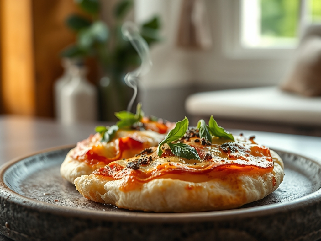 Pizzas en pan de pueblo