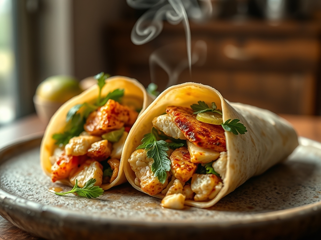 Wrap de pollo y aguacate