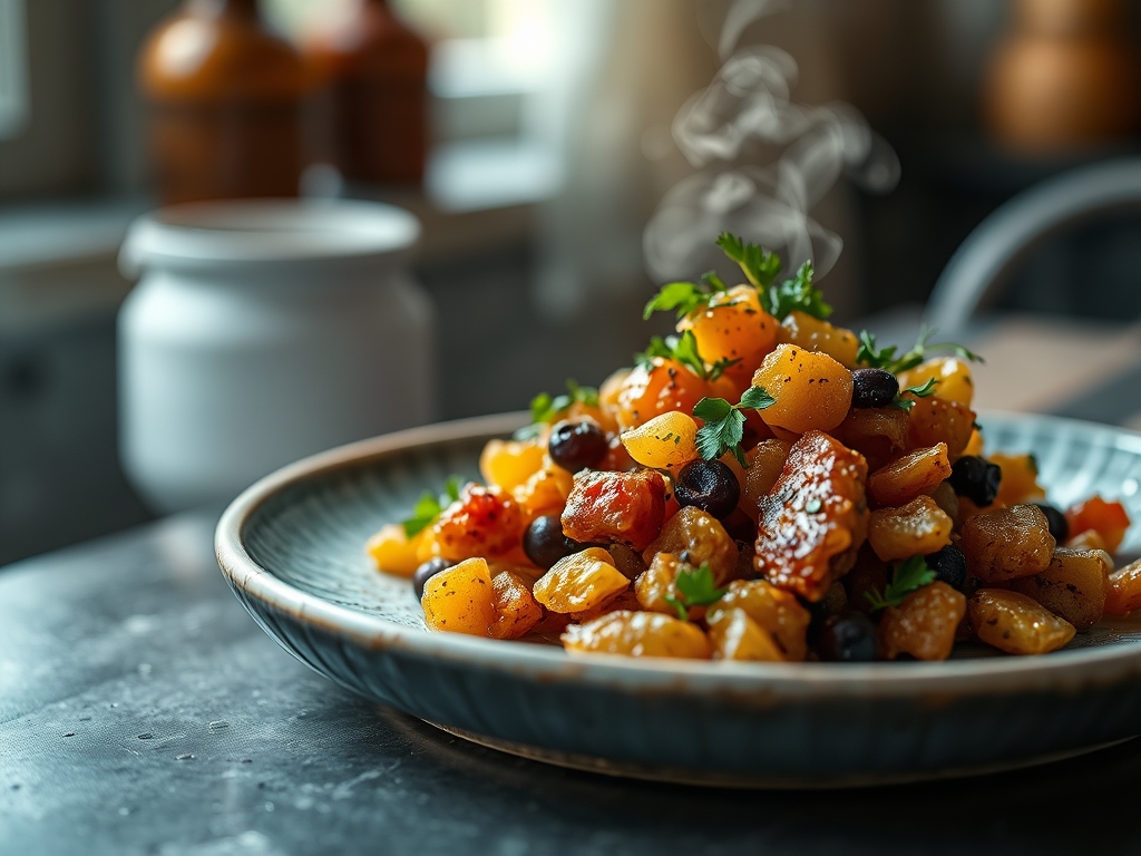 Migas del pastor con uvas