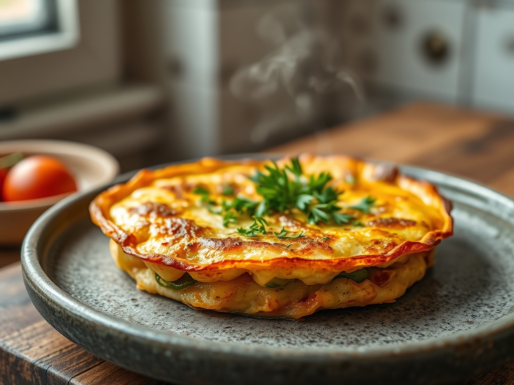 Tortilla de alcachofas tiernas